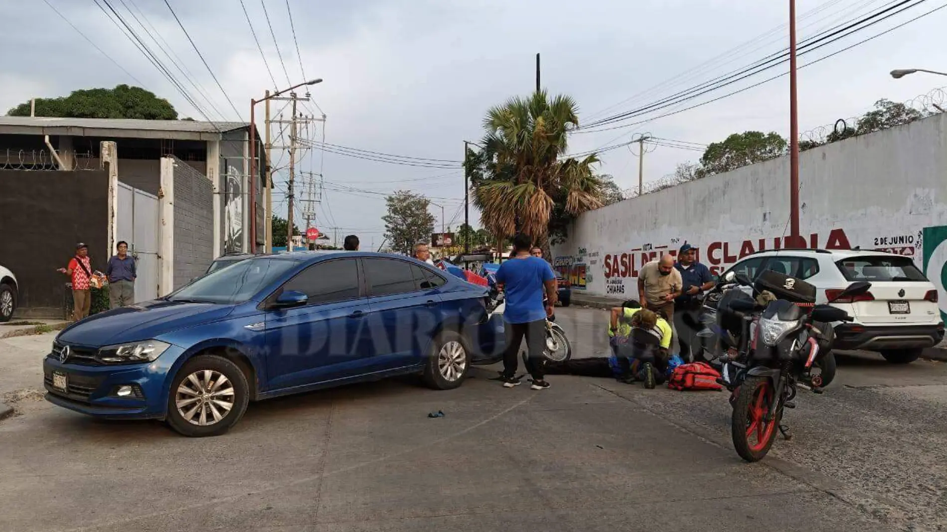 motociclista lesionado